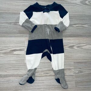 Honest Baby Clothing Striped Sleep & Play Zipper Sleeper 0–3 Months